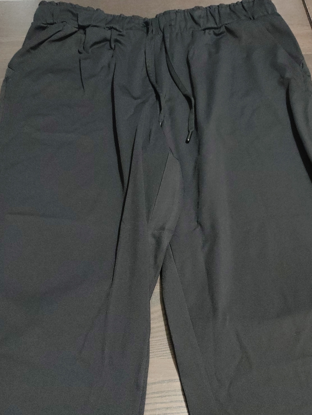 Women's Black Elastic Waist Drawstring Pants